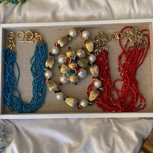 Four piece colorful jewelry set